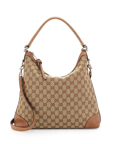 gucci canvas hobo bag chocolate brown|gucci hobo bag with tassels.